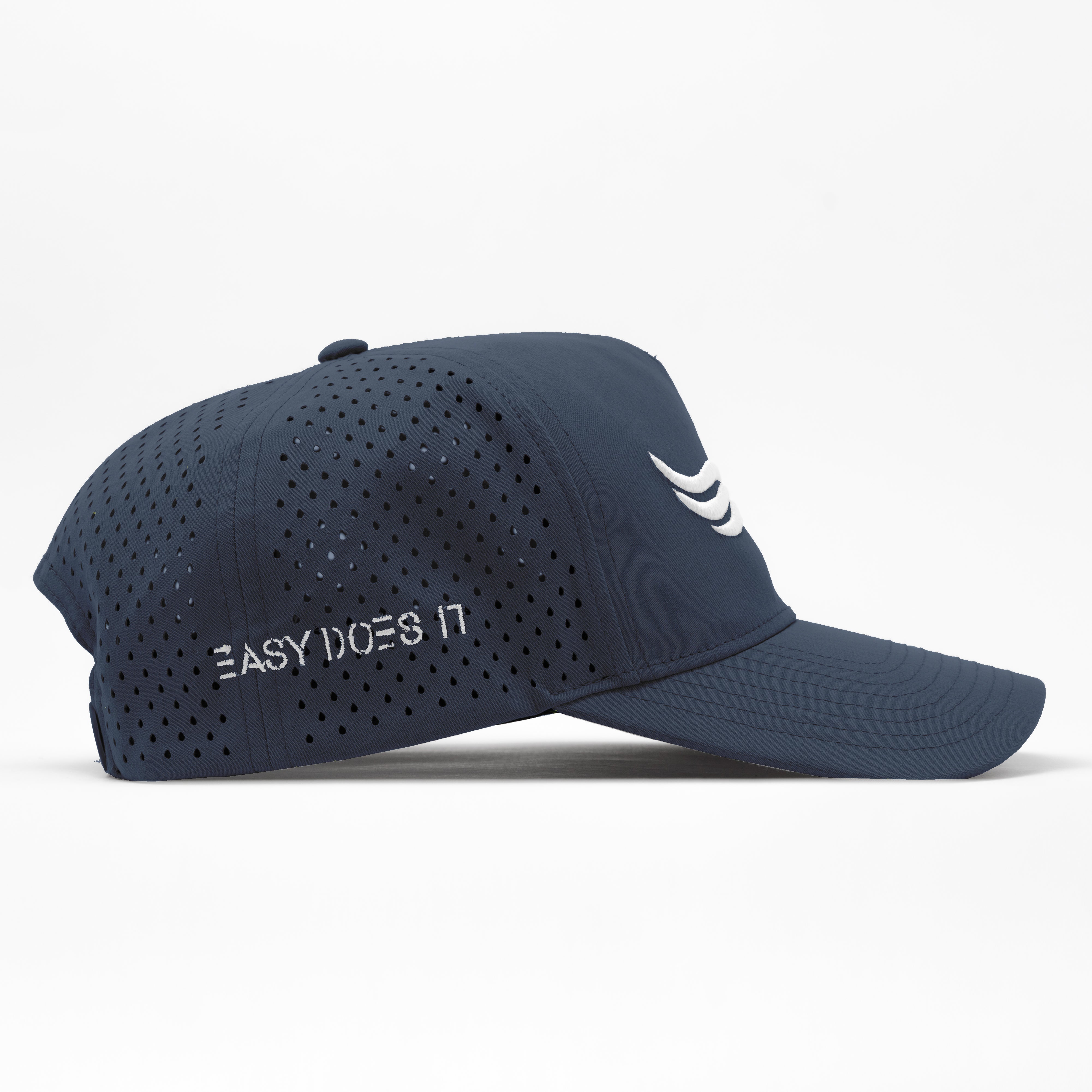 EZ Hat – Deep Current | Side profile showing technical airflow and smooth lines