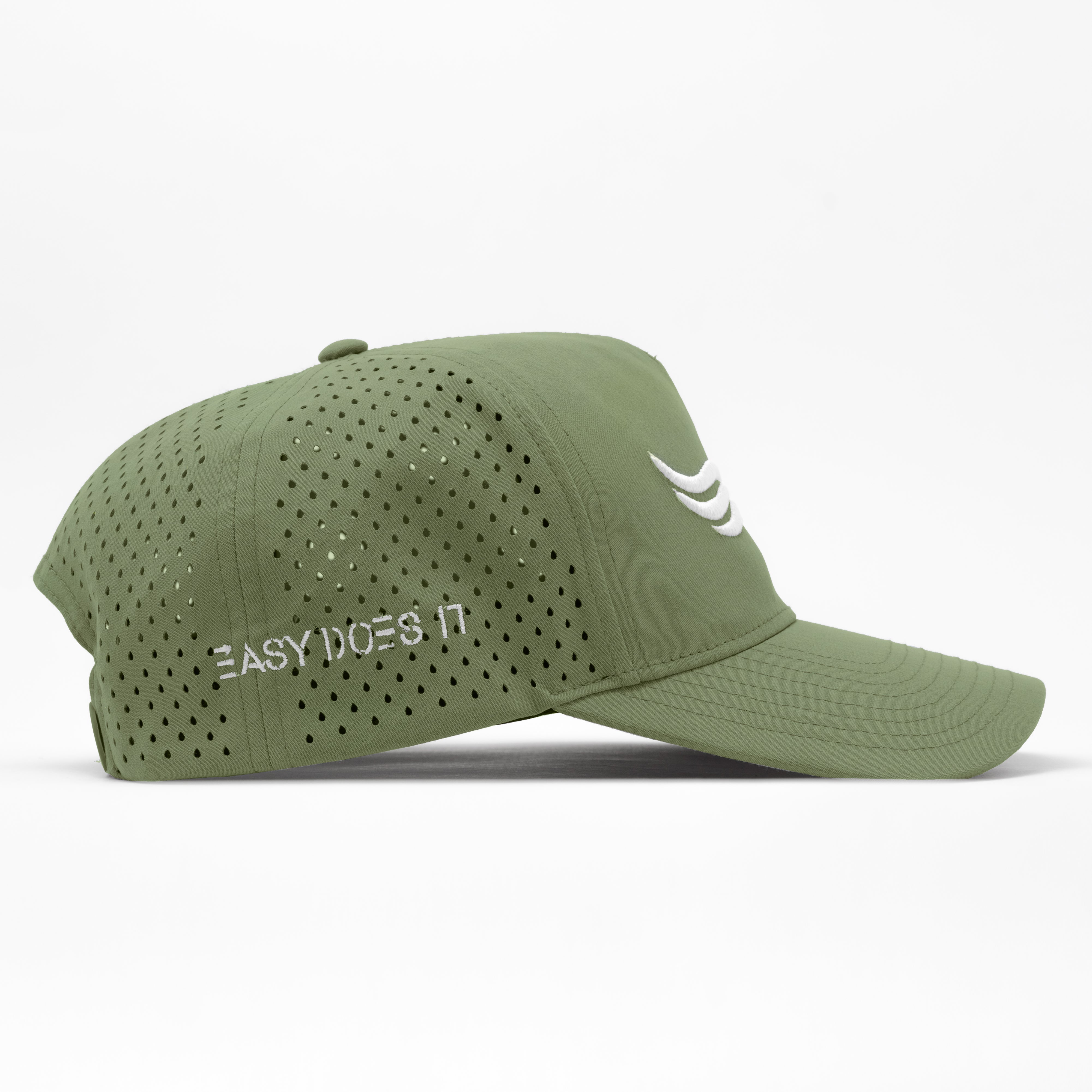  EZ Hat – Field Mode | Side profile featuring laser-cut ventilation