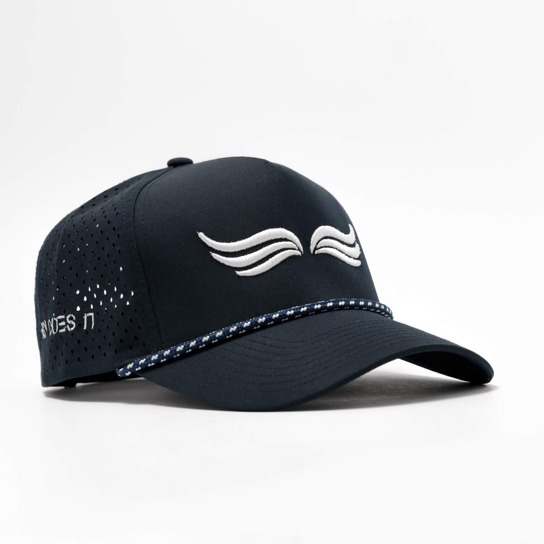 Navy blue structured Golf Hat with rope design—perfect from the green to the street.