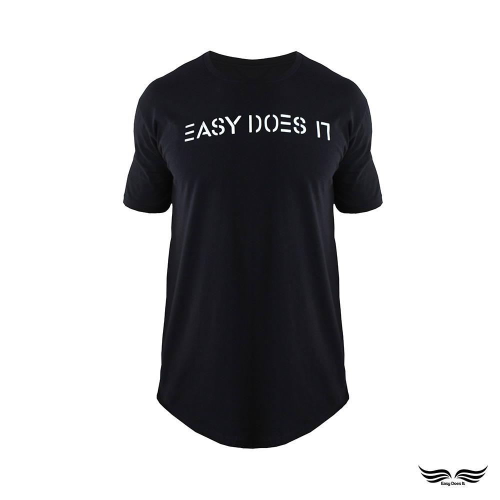 Elongated Script Logo Crew Tee – Easy Does It